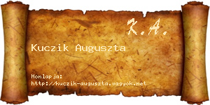 Kuczik Auguszta névjegykártya